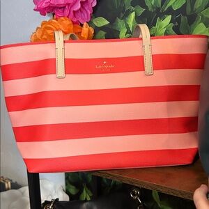 Kate Spade Vibrant Red and Pink Tote